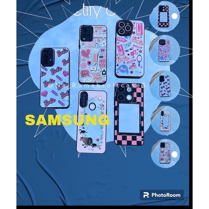 case samsung miror castify motif cewek barbie blackpink xoxo untuk cewek gemoy elegant