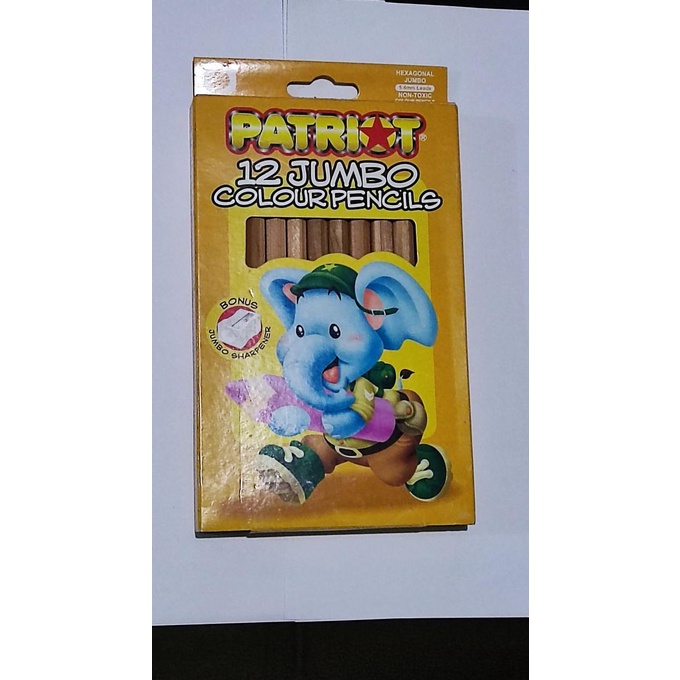 

OBRAL Pensil Warna PATRIOT 12 Warna Jumbo PA-1029J