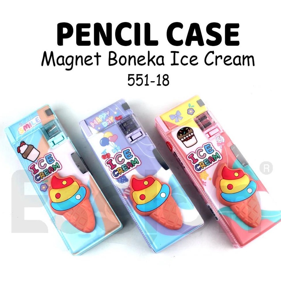 

Kekinian.. Kotak Pensil Magnet SQUISHY ICE CREAM 551-18 / Kotak Pensil Squishy A8A