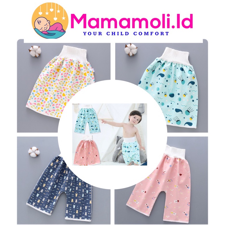 Ready Celana Rok Ompol Ngompol Anak Bayi/ Celana Perlak Pipis Anak Waterproof/ Rok Clodi Anti Ngompo