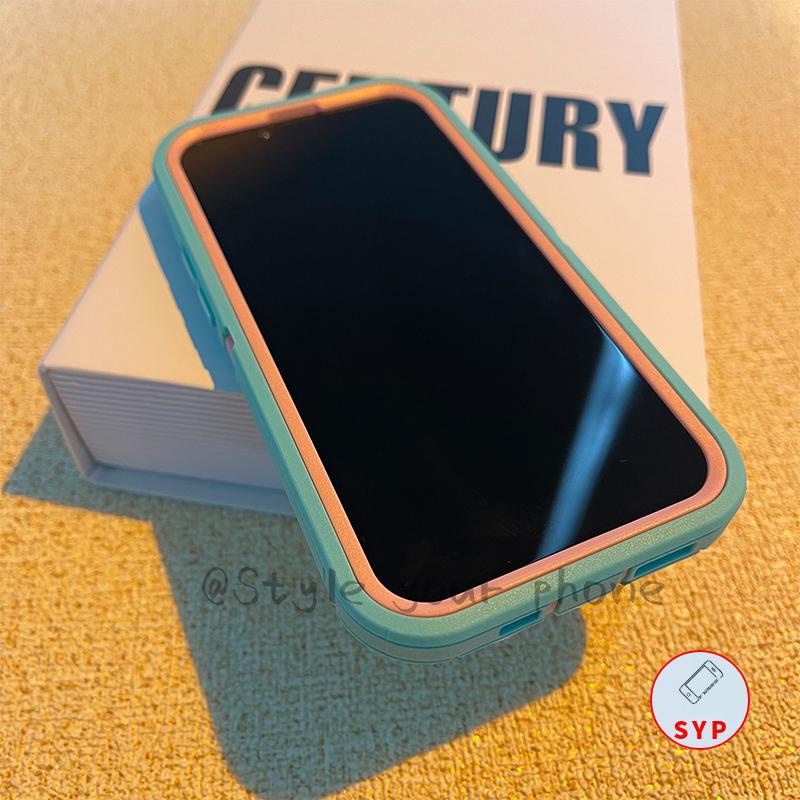 ✌Casing iPhone 14 Military Super Shockproof Tebal 3 in 1 Black Casing iP Case 13 Pro Max/ 12/ 11/ XR