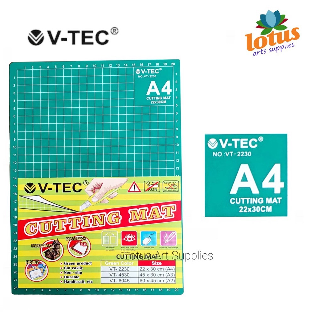 

Baru.. V-TEC Cutting Mat A4 / Alas Papan Potong ZVB