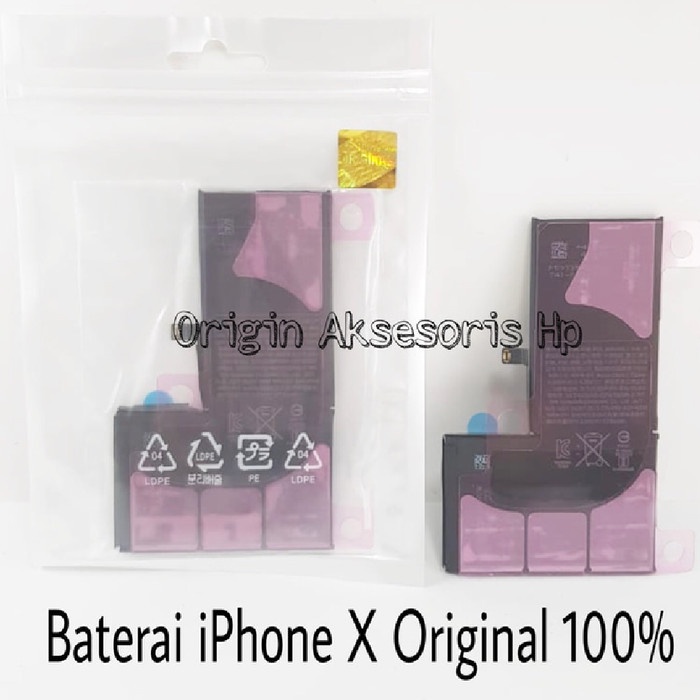 Baterai Apple iPhone X iPhoneX Original 100% Battery Batre Hp