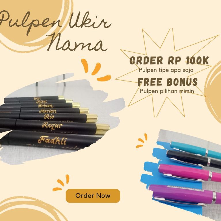 

Bagus Banget.. Hadiah pulpen tiap pembelian Rp 100k A9W