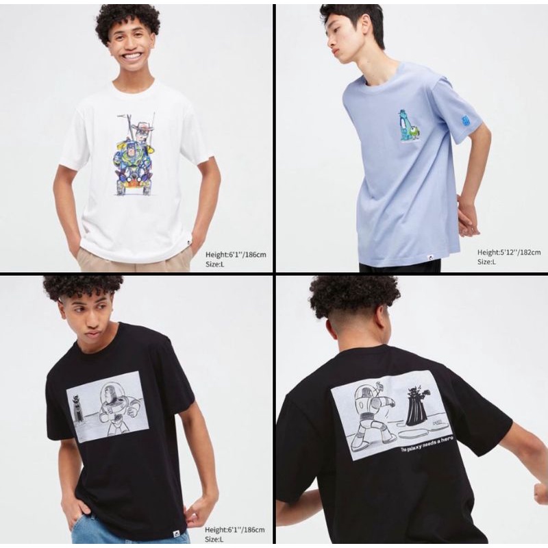 Baju Kaos UNQ UT x Pixar Graphic Print SS Tees