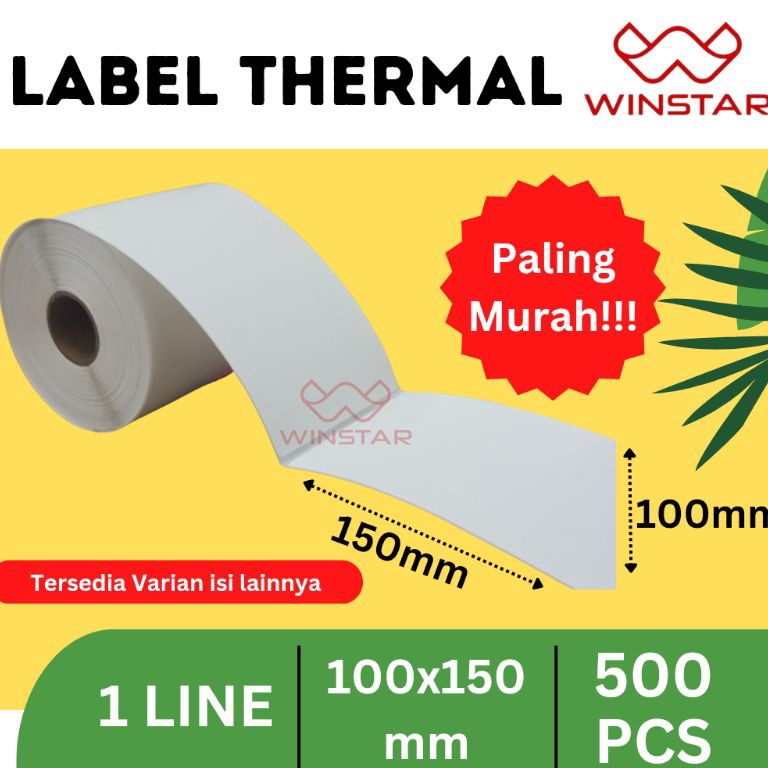 

7.7 Promo Brand Label Stiker Thermal 100x150 mm 10x15cm 500pcs