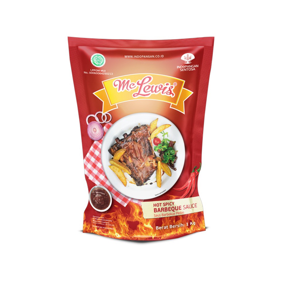 

Ready stok Mc Lewis Hot & Spicy Barbeque Sauce - 1Kg 65