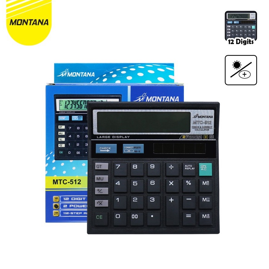 

Terbaru (LWS) Calculator Kalkulator Montana MTC 512 12 Digits 64