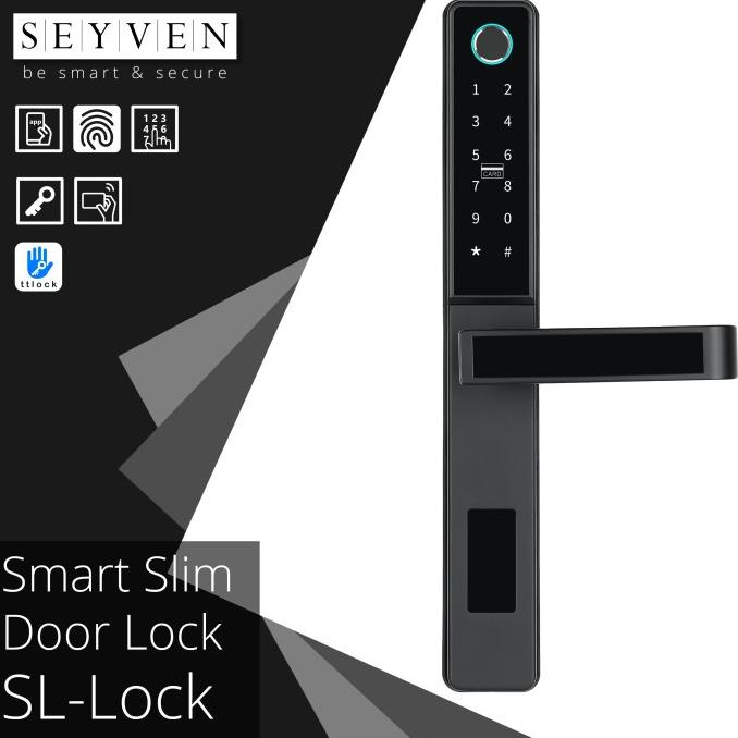 Seyven Smart Slim Door Lock Aluminium Door Lock Smart Door Digital Sale