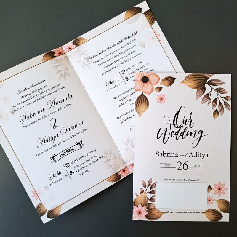 UNDANGAN PERNIKAHAN RUSTIC SIMPLE ELEGAN - UNDANGAN