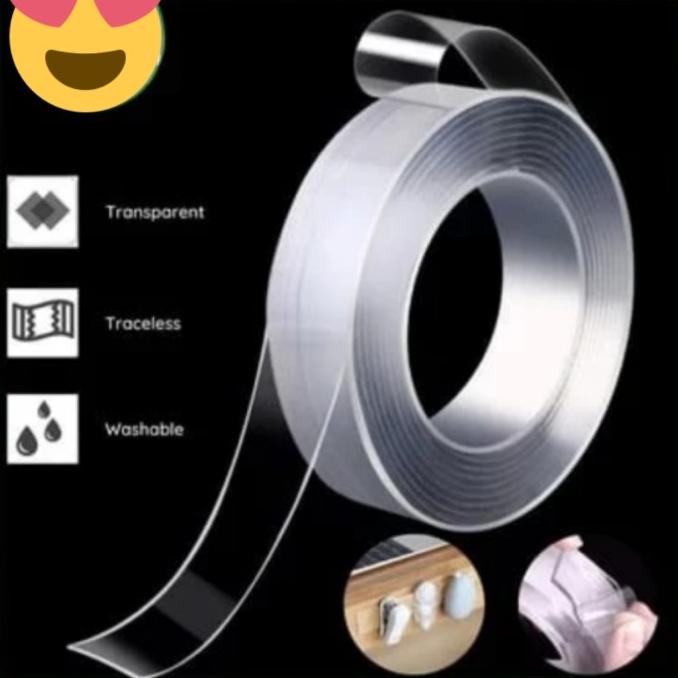 

;&;&;&;&] Double Tape Bening 2 Sisi Nano Gel Isolasi Bening Serbaguna