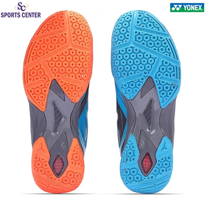 Murah New Sepatu Badminton Yonex Tru Cushion Dual Black Aqua Blue Warm Red