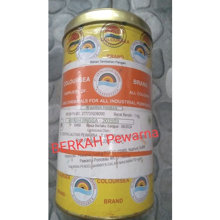 

Pewarna makanan berat 1kg merah jingga-202103 merek coloursea