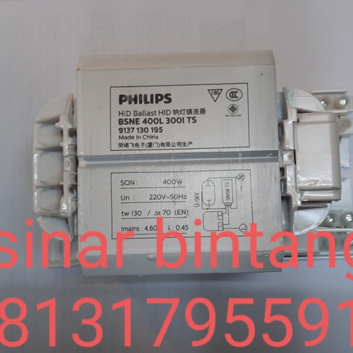 Ballast Bsn 400 W Philips Untuk Lampu Son-T 400W