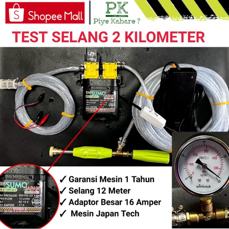 PIYE KABARE _ Set Lengkap Tinggal Pakai Alat Cuci Motor Mobil AC 550PSI Steam DC Double Pump Otomati