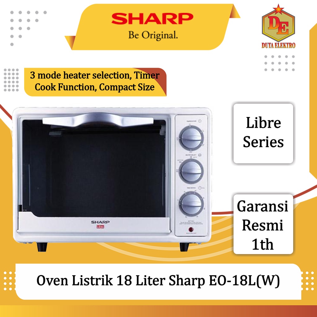 Oven Listrik 18 Liter Sharp EO-18L(W)