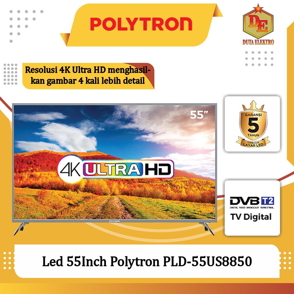 Led 55inch Polytron PLD 55 US 8850 TV