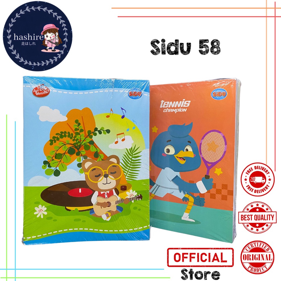 

Terbatas 10pcs Buku Tulis SIDU Garis 58 Lembar / 1pack Buku Tulis SIDU 58 Lembar 82