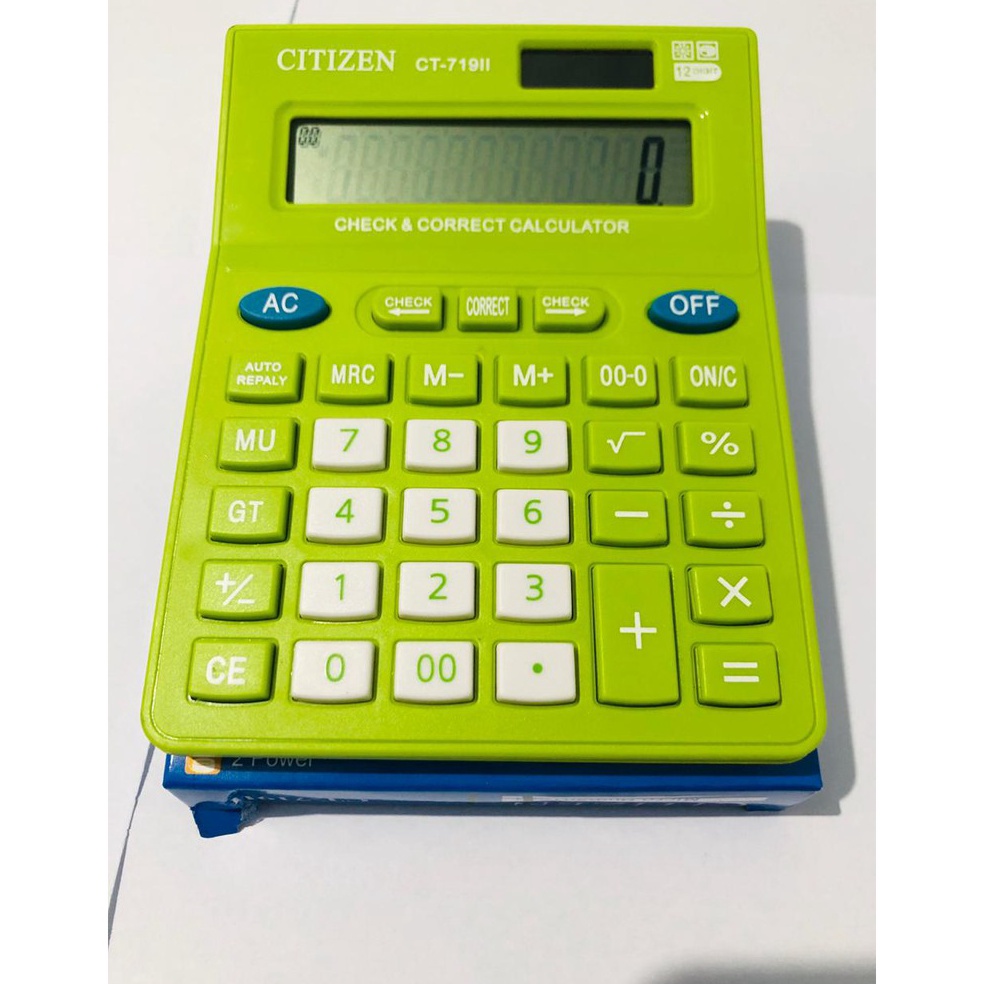 

QT8487 kalkulator citizen CT-719II Warna warni 12 digit Citizen CT 719 60