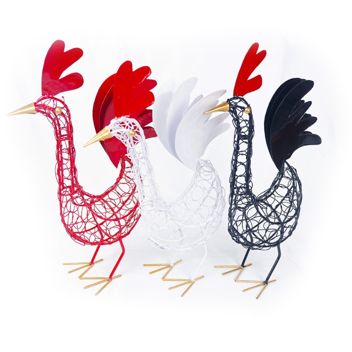 HOT SALE KILAI HIASAN PAJANGAN MEJA RAK PATUNG BESI AYAM DEKORASI KAMAR LUCU TERBARU