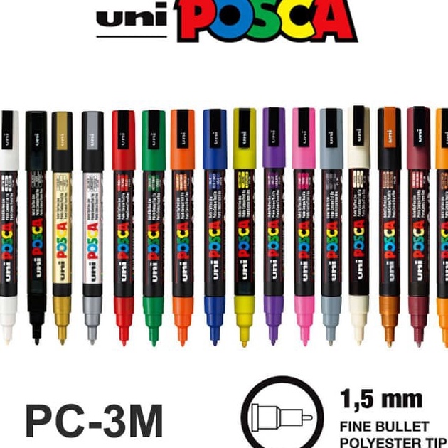 

♫ LXXX 41043 Uni POSCA PC-3M Marker Pen - Fine Tip PALING AMPUH✌️>>> ✵