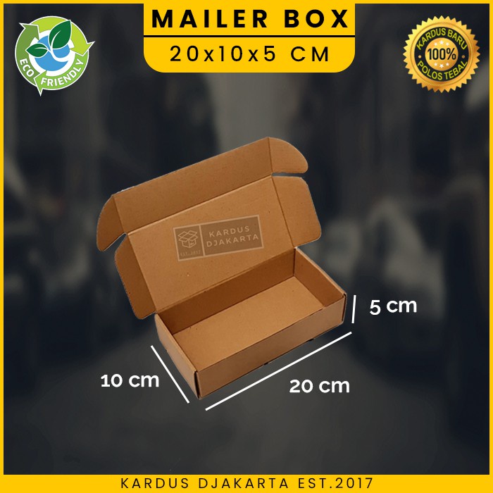 

Kardus / Kotak Box Mailer Die Cut Packing Polos 20x10x5 cm