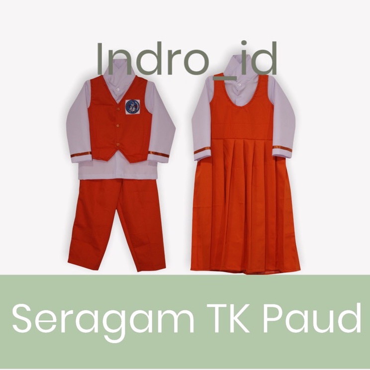 ➯Laris➟ MDWDD SERAGAM TK NASIONAL PANJANG ORANGE G47 Terkini