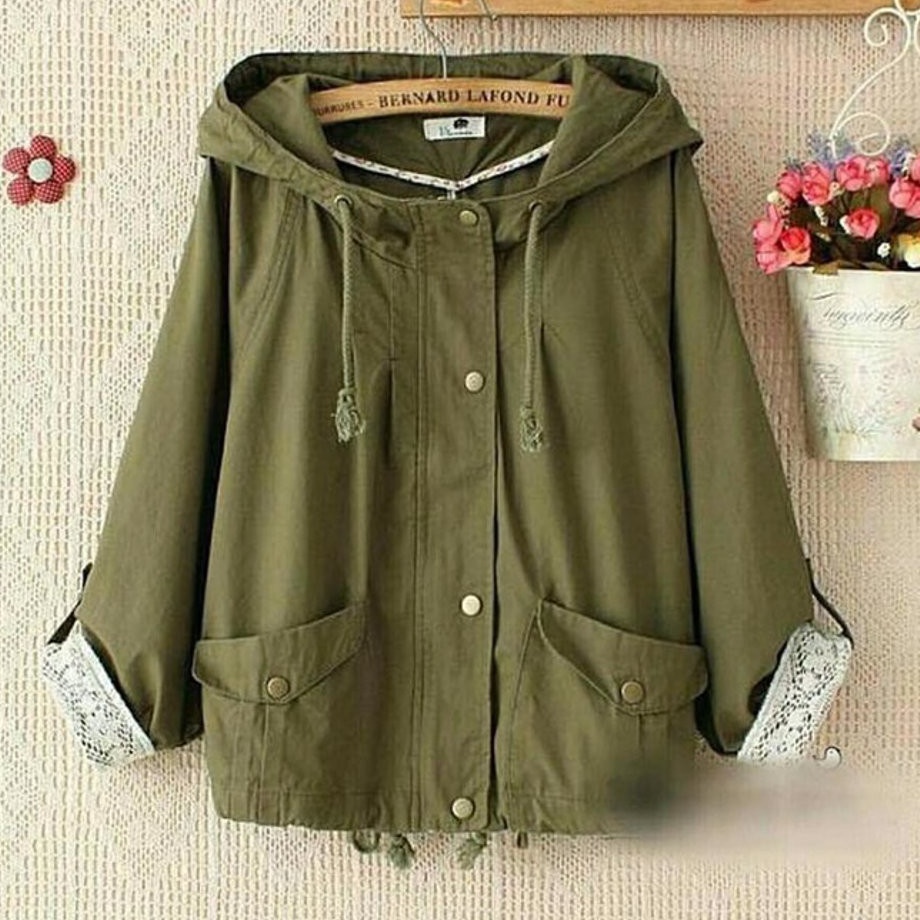 Bayar Di Tempat➘ RT9C8 Cafedo Jaket - Jaket Parka Wanita F86 ➟Terupdate