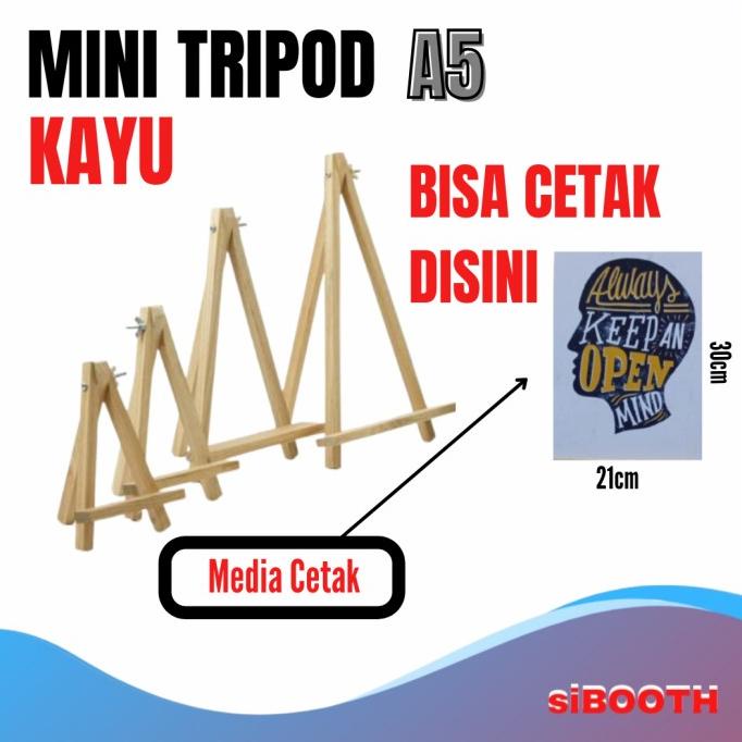 8.8 Mini Tripod Kayu Frame Ukuran A5