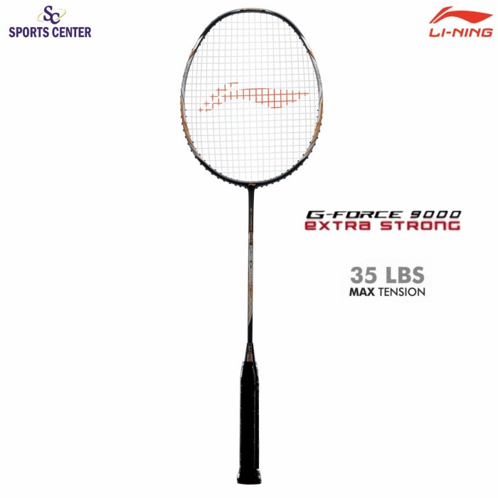 Terlaris Clear Sale Raket Badminton Lining G-Force 9000 Extra Strong Blk Bronze