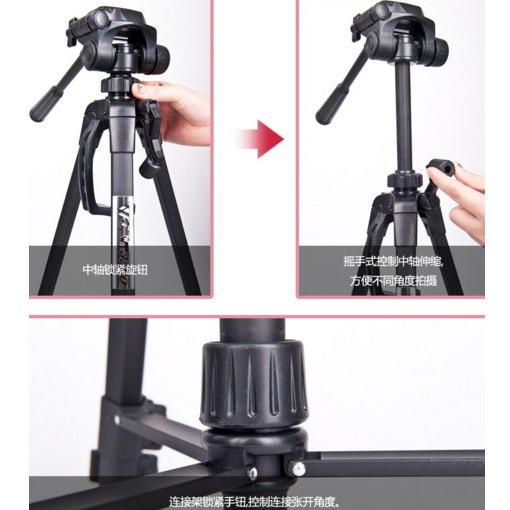 Terbaru Tripod Black Weifeng Wt-3520 Premium Original 3520 Portable Lightweight Kamera Handphone