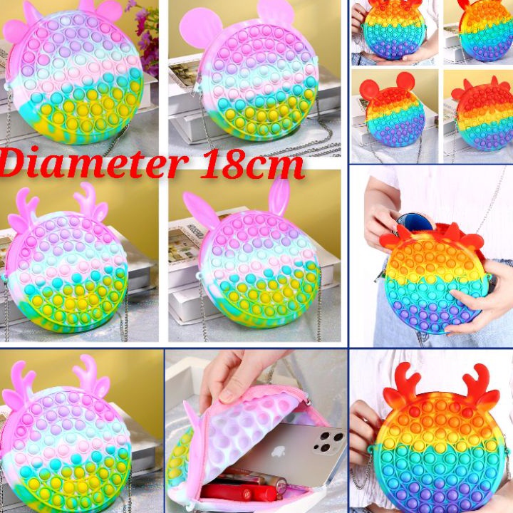 ❉Murah✣➩ BJEKU TAS POP IT ANAK TAS POP IT MAKARON TAS POP IT RAINBOW  TAS POP IT PELANGI TAS POP IT 