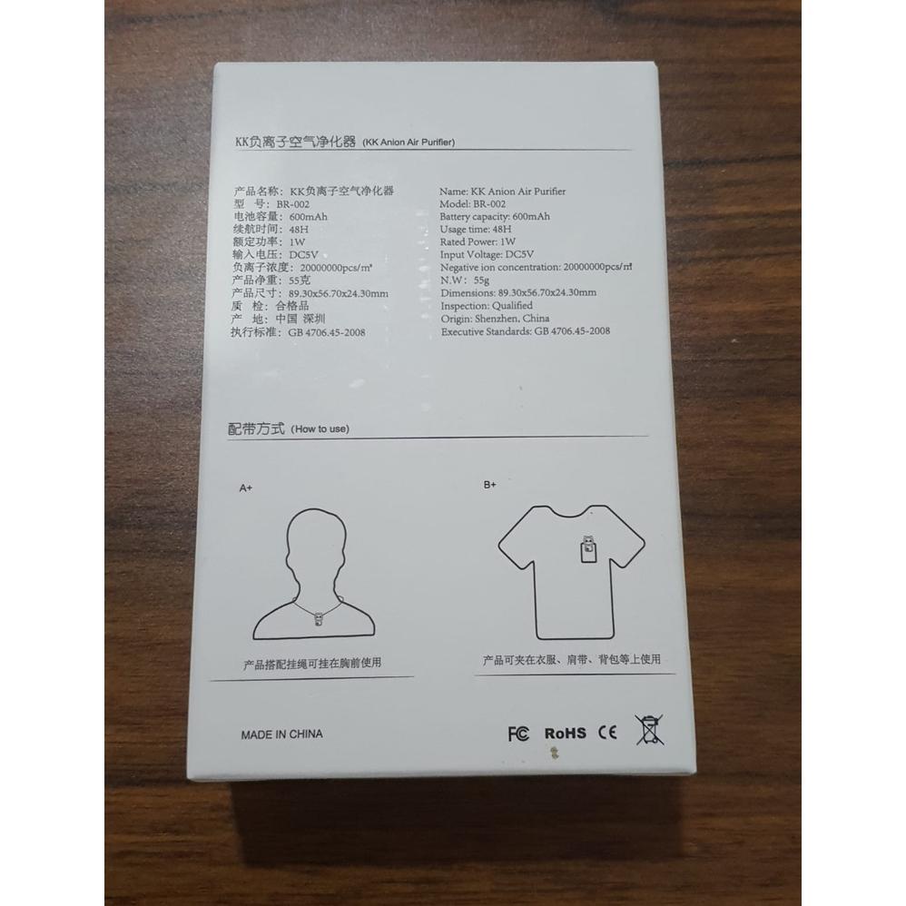 Terkini Air Purifier Portable Kalung Purifier Kalung Pembersih Udara Ionizer Original 2023
