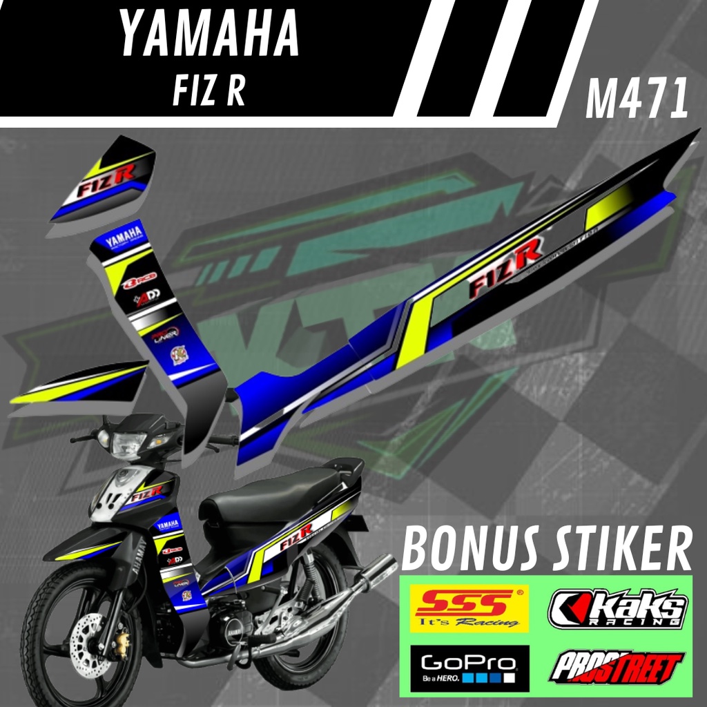 Lis Stiker Striping Variasi Aksesoris Motor Yamaha Fiz R M471 List Sticker Pelindung Bodi Decal Semi