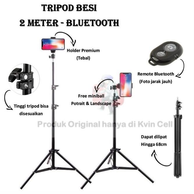 Tripod Hp / Tripod Handphone / Tripod Ring Light / Tripod 2 Meter