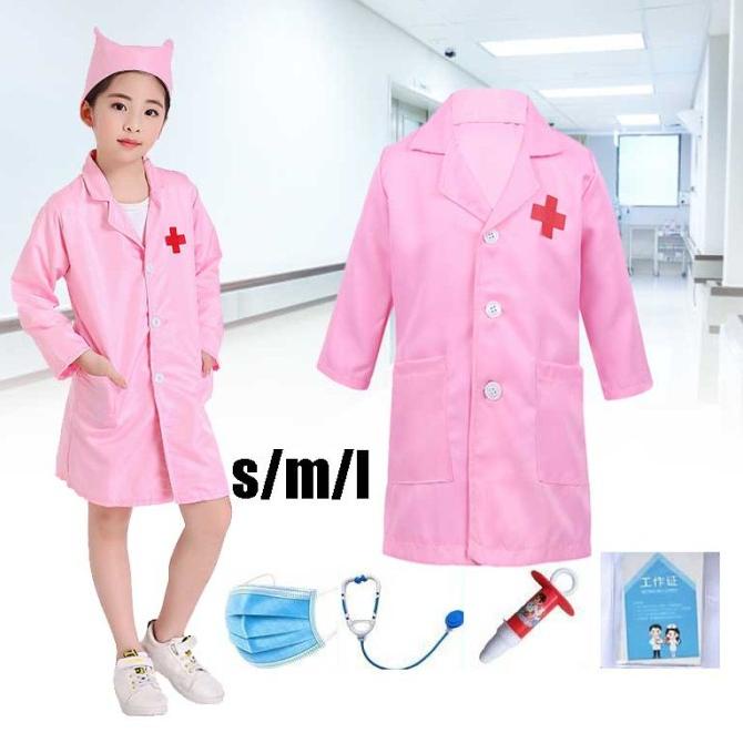 Mainan Baju Dokter Kecil Anak Perempuan Dan Stetoskop