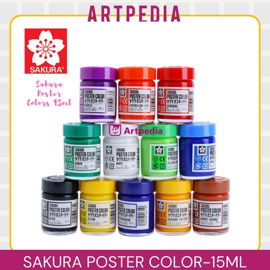 

❂Stock Banyak❅➫ DM9M9 SAKURA POSTER COLOR / CAT POSTER SAKURA UKURAN 15ML H80 Baru