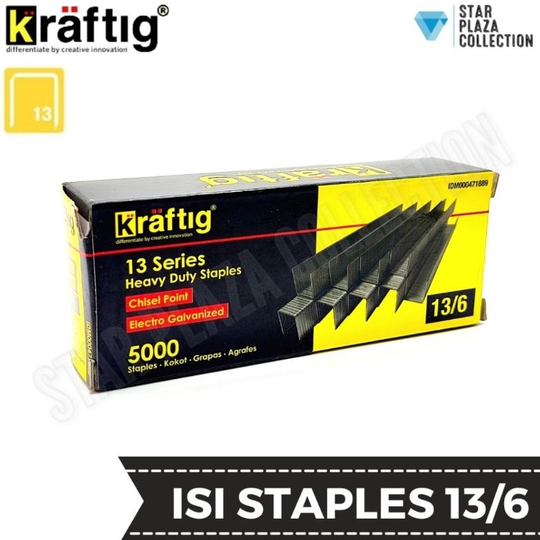 

Isi Staples Manual / Staples Tembak Guntacker Merek KRAFTIG Original Uk. 13/6mm (6mm) - untuk Pengerjaan Jok Motor, Jok Mobil, Sofa, Funiture, Kayu i7dld