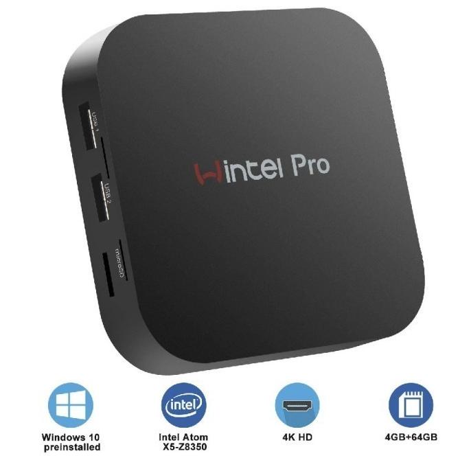 WINTEL W8 PRO Mini PC - Intel Atom x5-Z8350 - 4GB-64GB - Windows 10