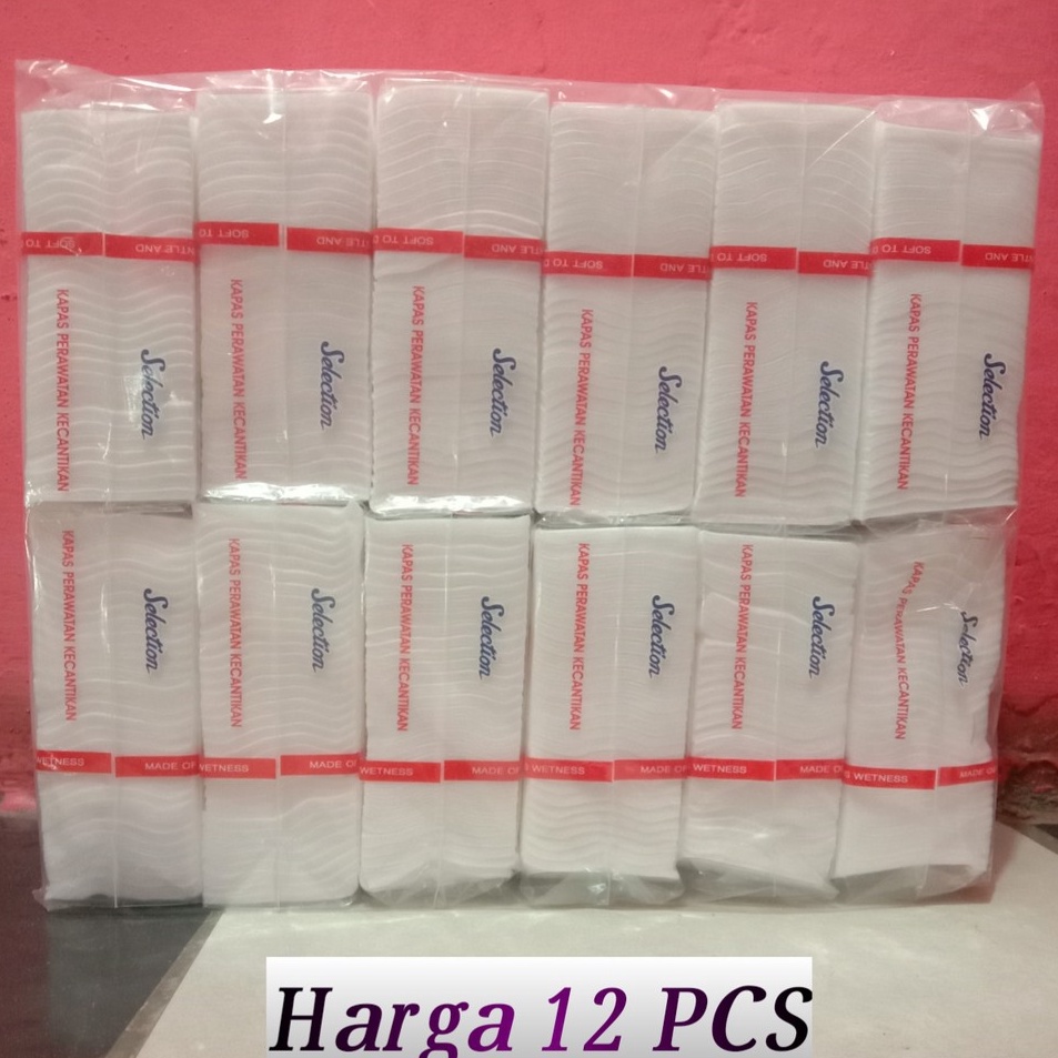 Grosir PROMO TERMURAH SEJAGAT RAYA 12PCS SELECTION KAPAS 35 GR / FACIAL COTTON Terlaku.