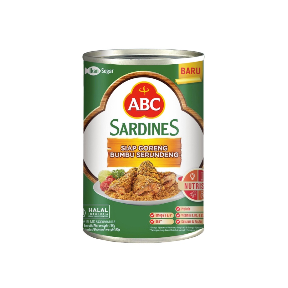 

Stok Banyak✰ D7PTO ABC Sarden Siap Goreng Bumbu Serundeng 155 g B45 ✪Ready