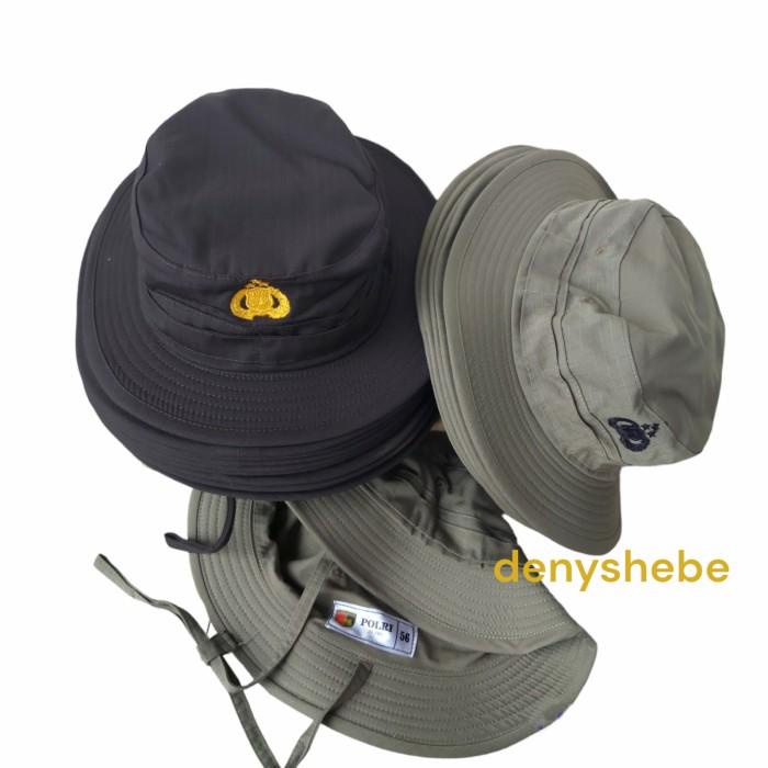 (( BISA COD) TOPI RIMBA JATAH POLRI HITAM DAN HIJAU
