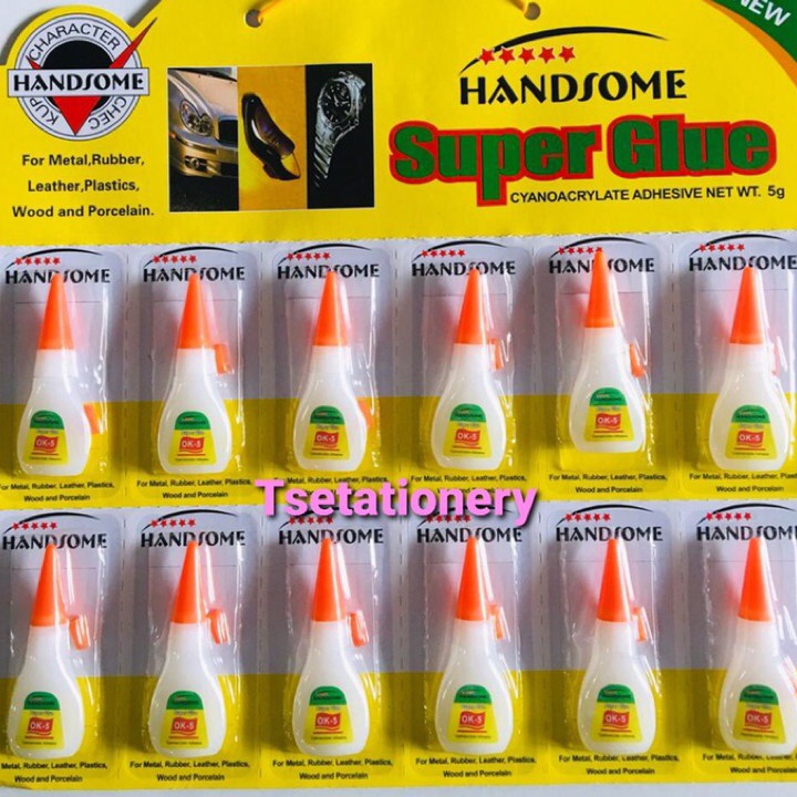 

✲Best✤➙ A0FBG 12 PCS - LEM KOREA RENCENG BOTOL LEM SETAN SUPER GLUE ORIGINAL HANDSOME BOND 5gr P99 ➚Terkini