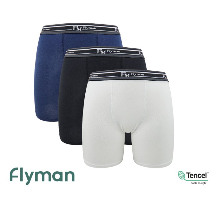 Best Seller Flyman Celana Dalam Boxer Pria Panjang 3 Pcs Fm 3225