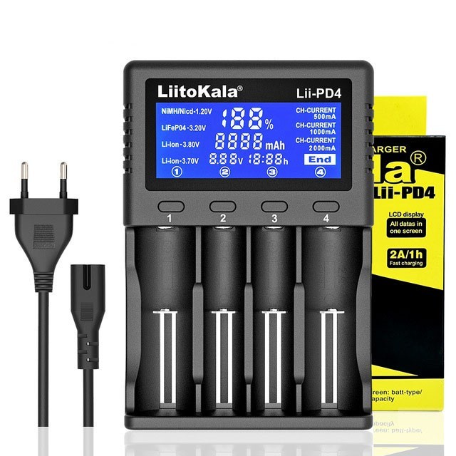 Ready Liitokala Lii PD4 Smart Battery Charger Discharger Baterai Lii-PD4