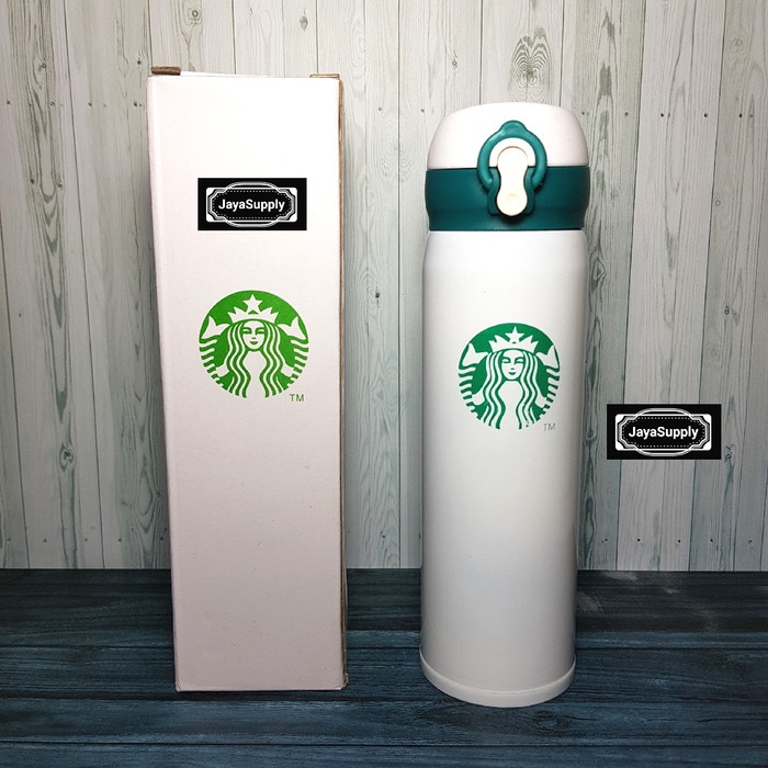 Botol Minum Termos 500ml Tumbler STARBUCKS Kancing Air Panas ORIGINAL