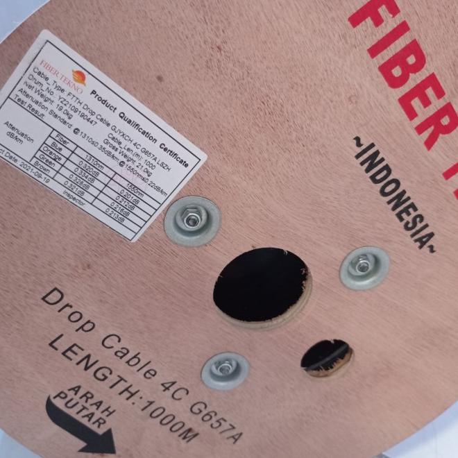 Kabel Dropcore Fiber Tekno 4 Core 3Sling Kawat | Kabel Fiber Optic 4C