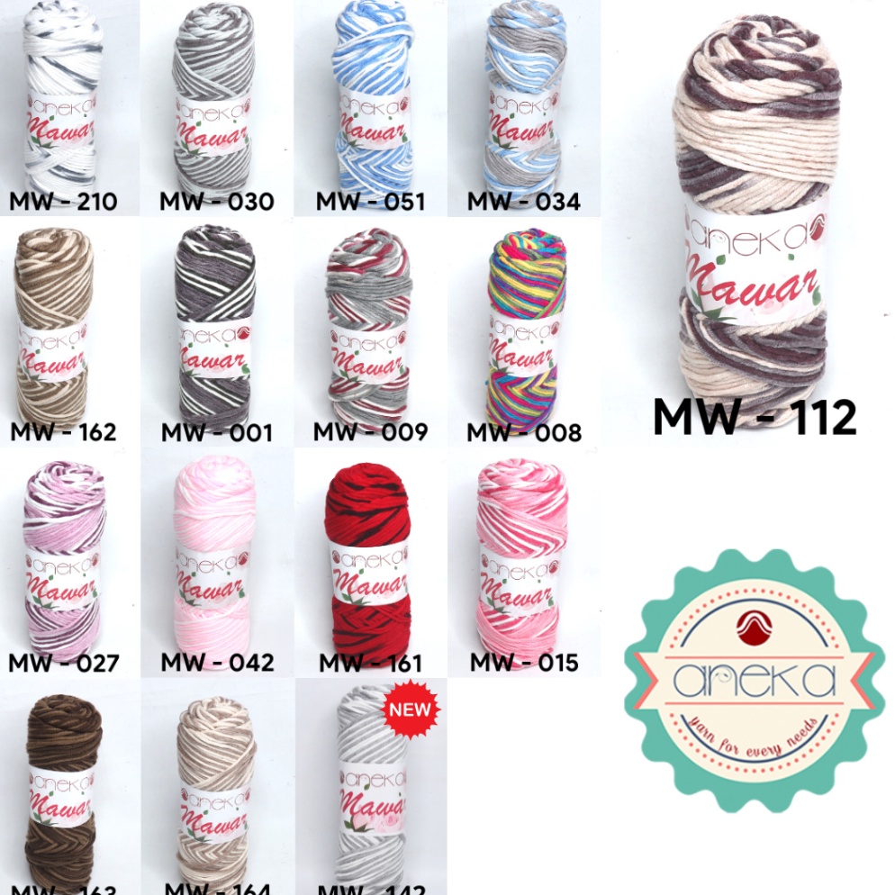 Grosir?? KATALOG - Benang Rajut Mawar / Soft Acrylic Yarn / 8 ply Milk Cotton Worsted / Katun Susu P