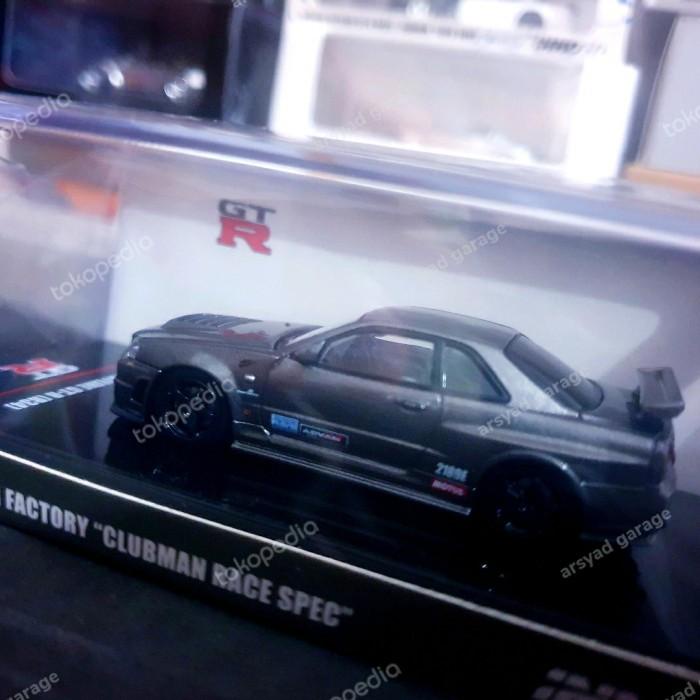 Diecast Inno64 Nissan Skyline Gtr R34 Omori Factory Clubman Race Segel