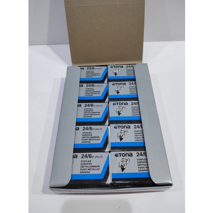 

Ready!! (24/6 Staples) 20 box STAPLES ETONA STAPLES no 3. ORI! Produk Lokal, garansi seumur hidup! 8674